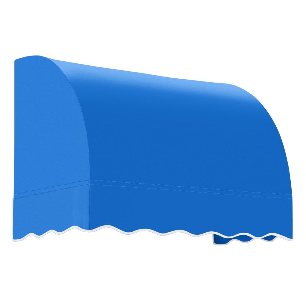 Awntech 3.375 ft Savannah Fixed Awning Acrylic Fabric, Bright Blue. Picture 1