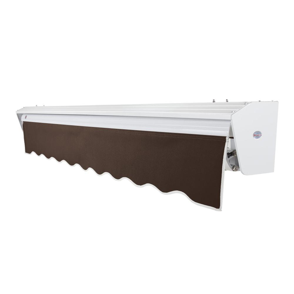 8' x 6.5' Destin Left Motor Left Motorized Patio Retractable Awning, Brown. Picture 2