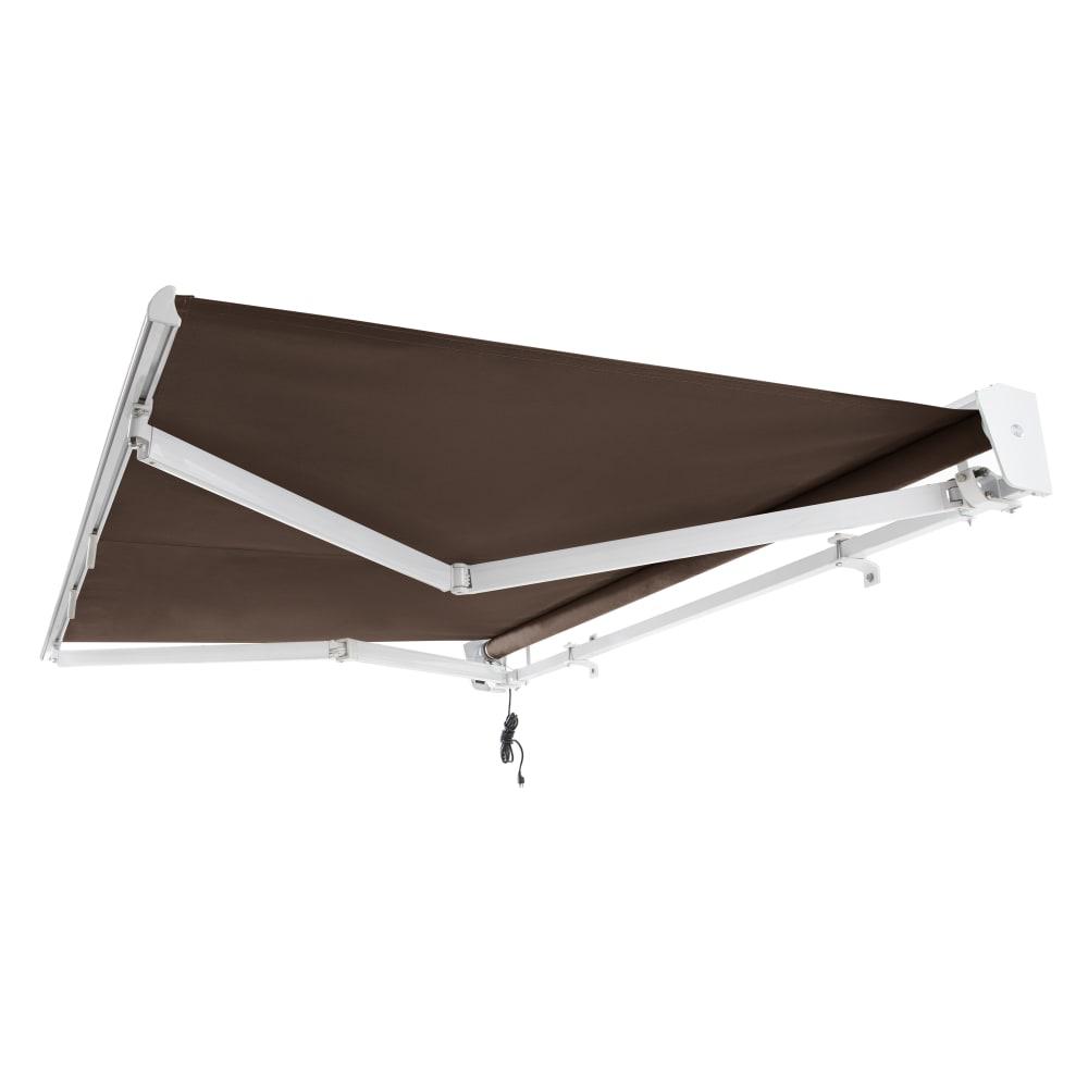 8' x 6.5' Destin Left Motor Left Motorized Patio Retractable Awning, Brown. Picture 7