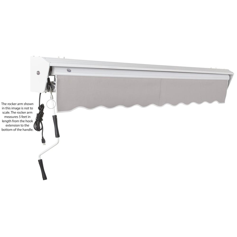 20' x 10' Destin Manual Manual Patio Retractable Awning Acrylic Fabric, Gray. Picture 6