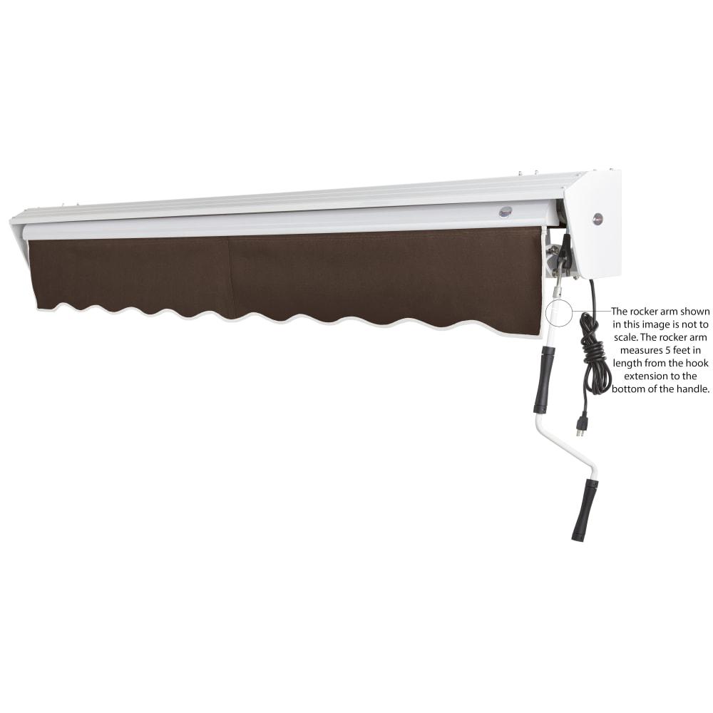 16' x 10' Destin Right Motor Right Motorized Patio Retractable Awning, Brown. Picture 6