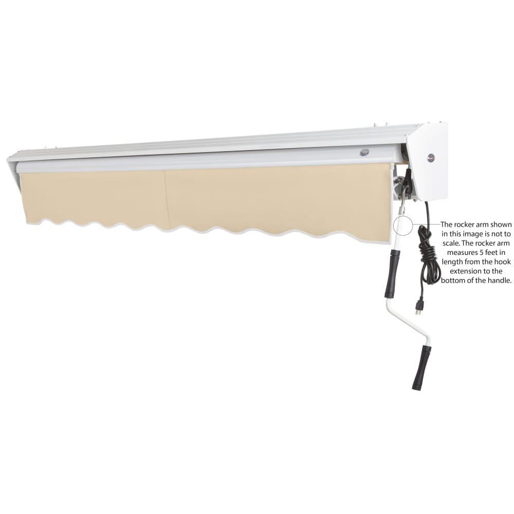 16' x 10' Destin Right Motor Right Motorized Patio Retractable Awning, Tan. Picture 6