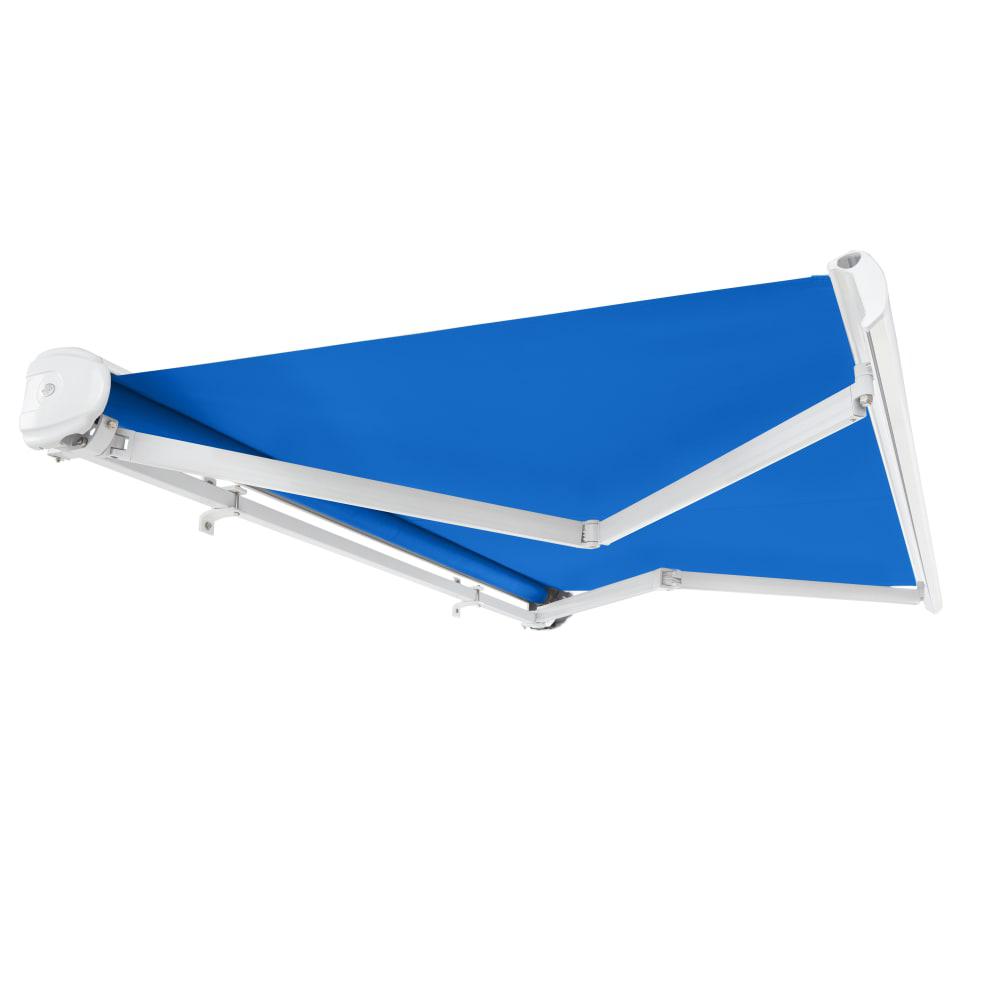 16' x 10' Full Cassette Manual Patio Retractable Awning, Bright Blue. Picture 7