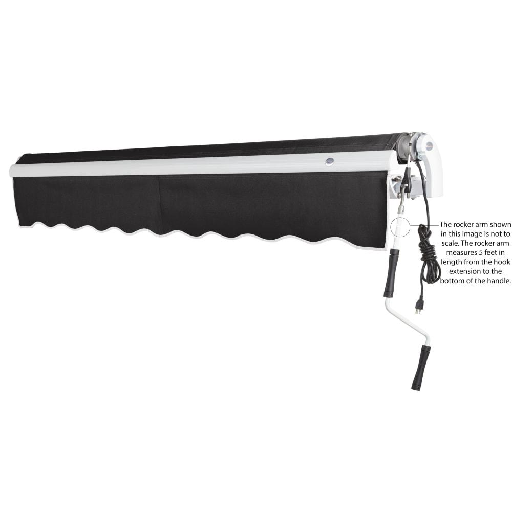 20' x 10' Maui Right Motor Right Motorized Patio Retractable Awning, Black. Picture 6