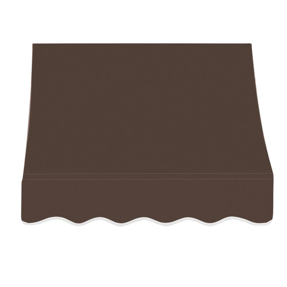 Awntech 4.375 ft Nantucket Fixed Awning Acrylic Fabric, Brown. Picture 2