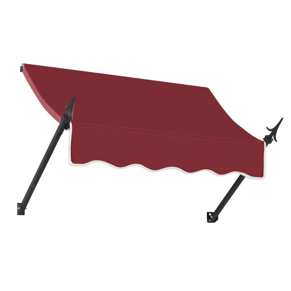 Awntech 4.375 ft New Orleans Fixed Awning Acrylic Fabric, Burgundy. Picture 1