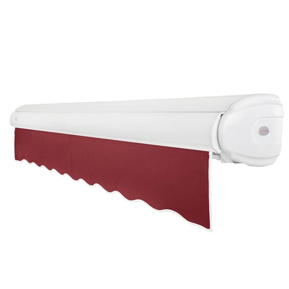 18' x 10' Full Cassette Left Motorized Patio Retractable Awning, Burgundy. Picture 2