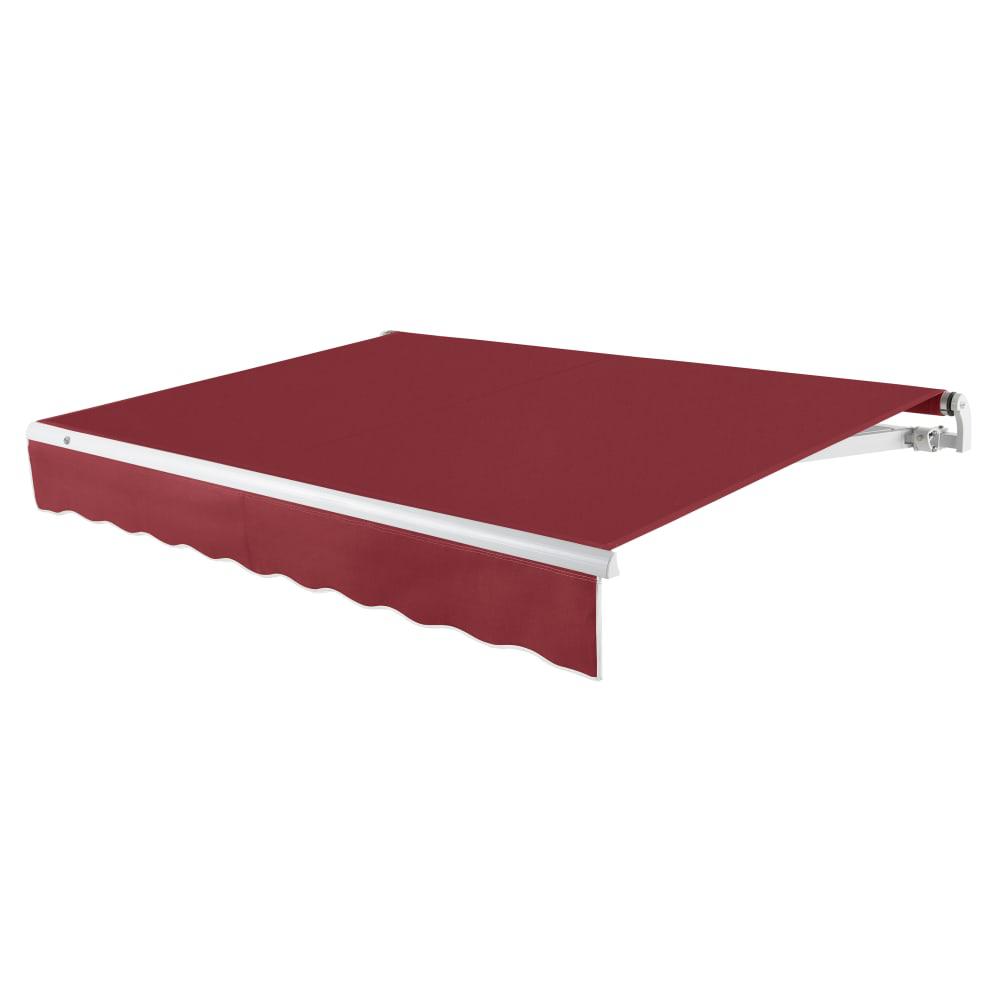 18' x 10' Maui Left Motor Left Motorized Patio Retractable Awning, Burgundy. Picture 1