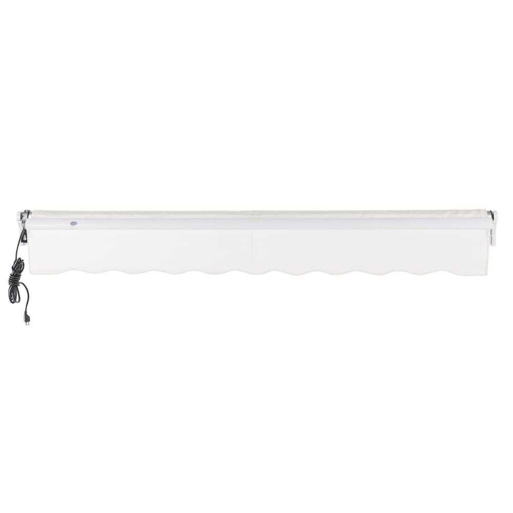 18' x 10' Maui Left Motor Left Motorized Patio Retractable Awning, White. Picture 4