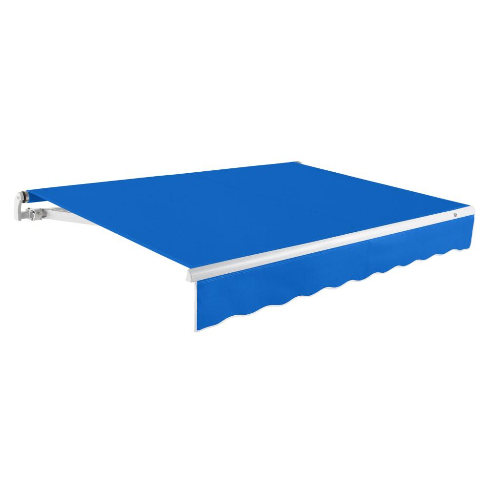 18' x 10' Maui Right Motor Right Motorized Patio Retractable Awning, Bright Blue. Picture 1
