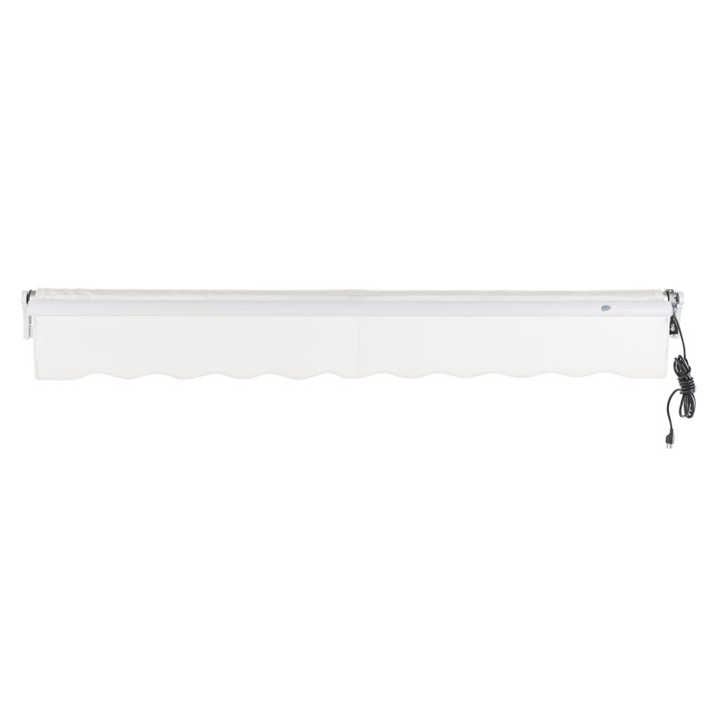 18' x 10' Maui Right Motor Right Motorized Patio Retractable Awning, White. Picture 4