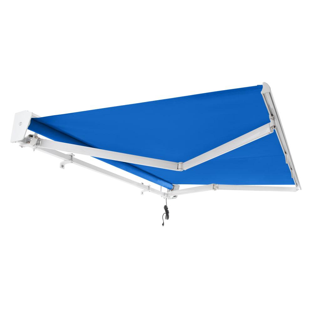 20' x 10' Destin Right Motorized Patio Retractable Awning, Bright Blue. Picture 7