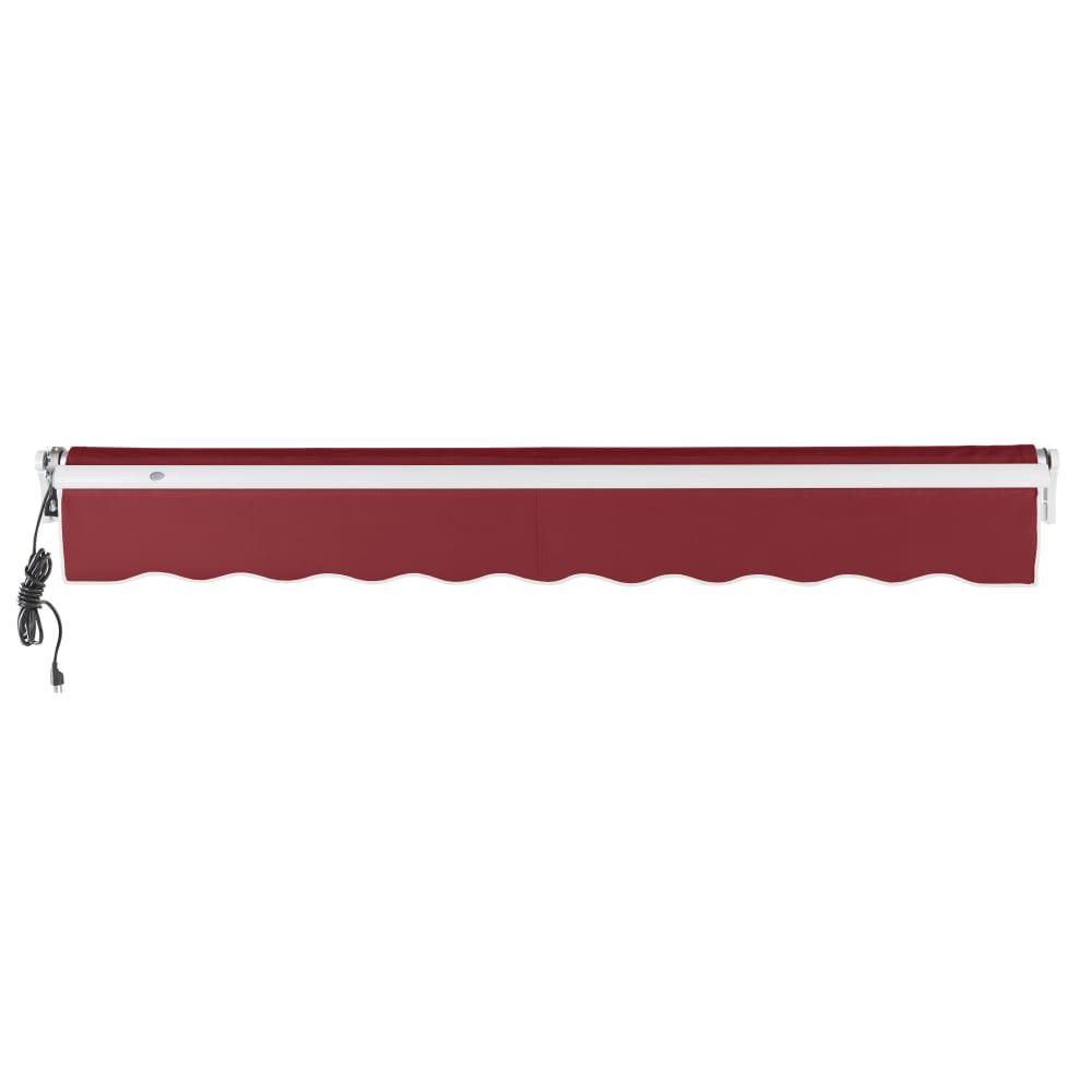 20' x 10' Maui Left Motor Left Motorized Patio Retractable Awning, Burgundy. Picture 4