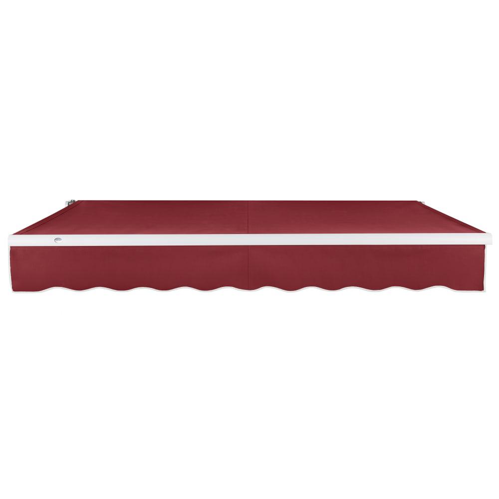20' x 10' Maui Left Motor Left Motorized Patio Retractable Awning, Burgundy. Picture 3