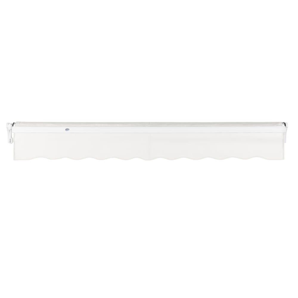 20' x 10' Maui Manual Manual Patio Retractable Awning Acrylic Fabric, White. Picture 4