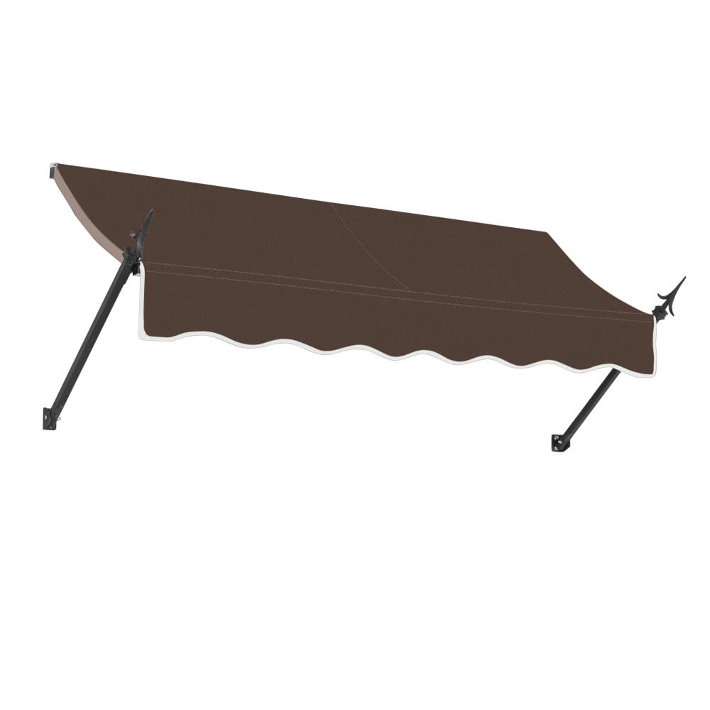 Awntech 10.375 ft New Orleans Fixed Awning Acrylic Fabric, Brown. Picture 1