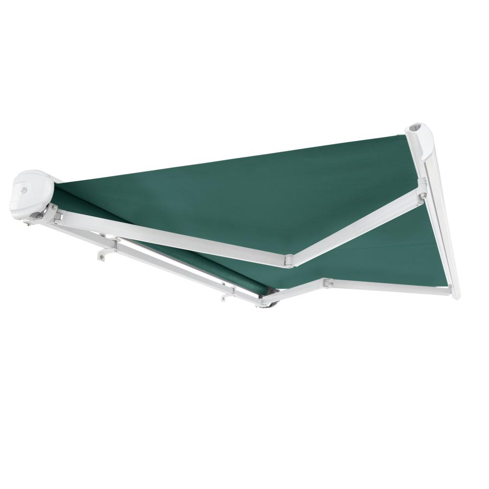 24' x 10' Full Cassette Manual Patio Retractable Awning Acrylic Fabric, Forest. Picture 7