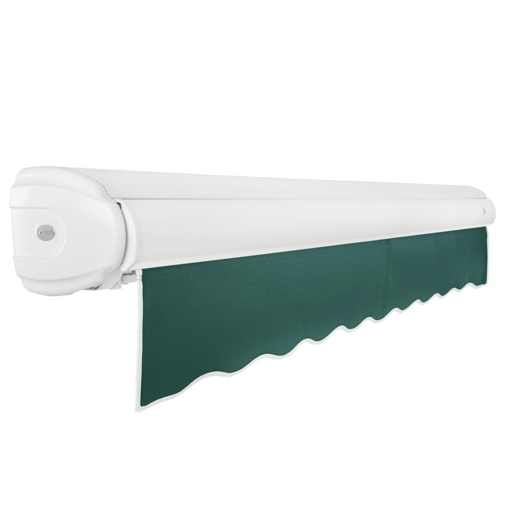 24' x 10' Full Cassette Manual Patio Retractable Awning Acrylic Fabric, Forest. Picture 2