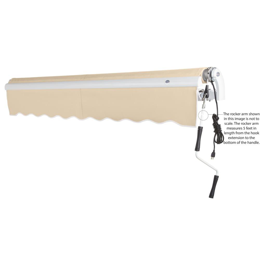 8' x 6.5' Maui Right Motor Right Motorized Patio Retractable Awning, Tan. Picture 6