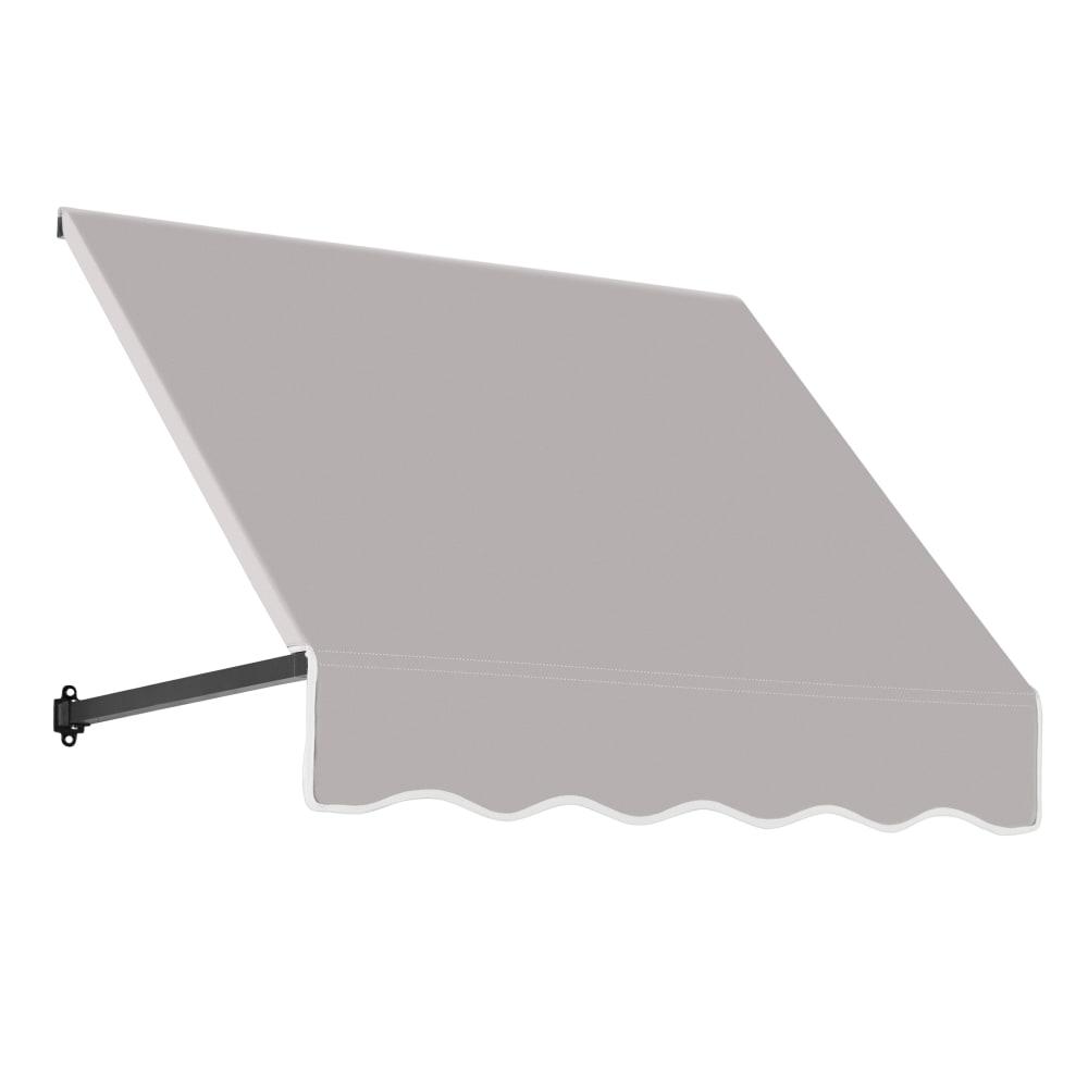 Awntech 3.375 ft Dallas Retro Fixed Awning Acrylic Fabric, Gray. Picture 1