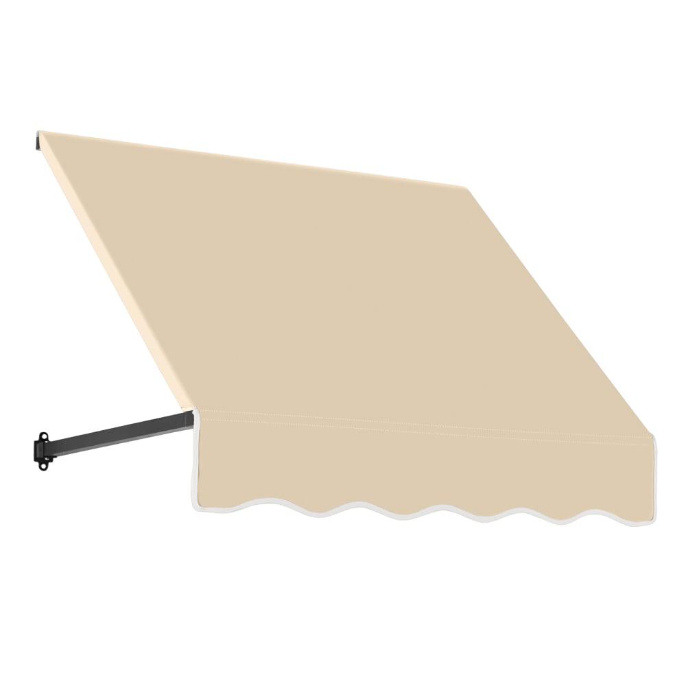 Awntech 4.375 ft Dallas Retro Fixed Awning Acrylic Fabric, Tan. Picture 1