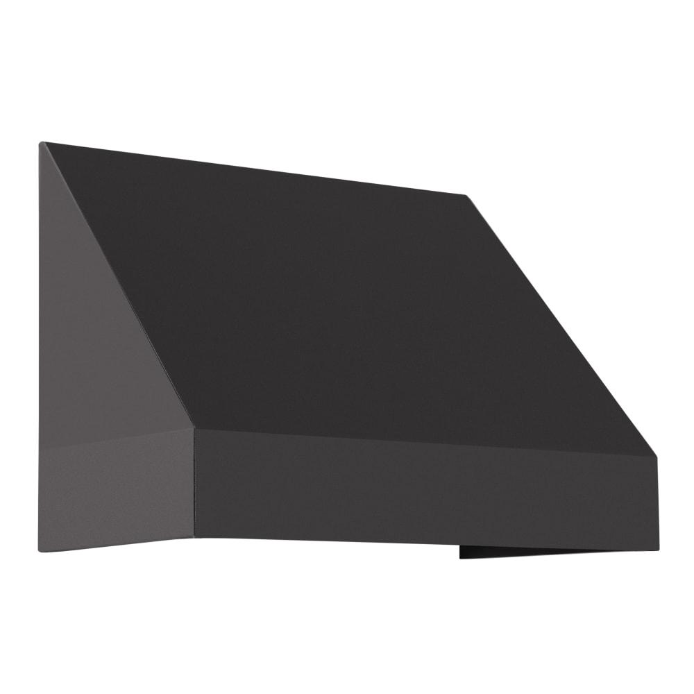 Awntech 4.375 ft New Yorker Fixed Awning Acrylic Fabric, Black. Picture 1