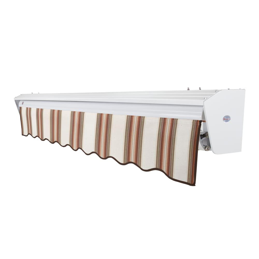 Destin Left Motorized Patio Retractable Awning, Brown/Tan/Terracotta Multi. Picture 2