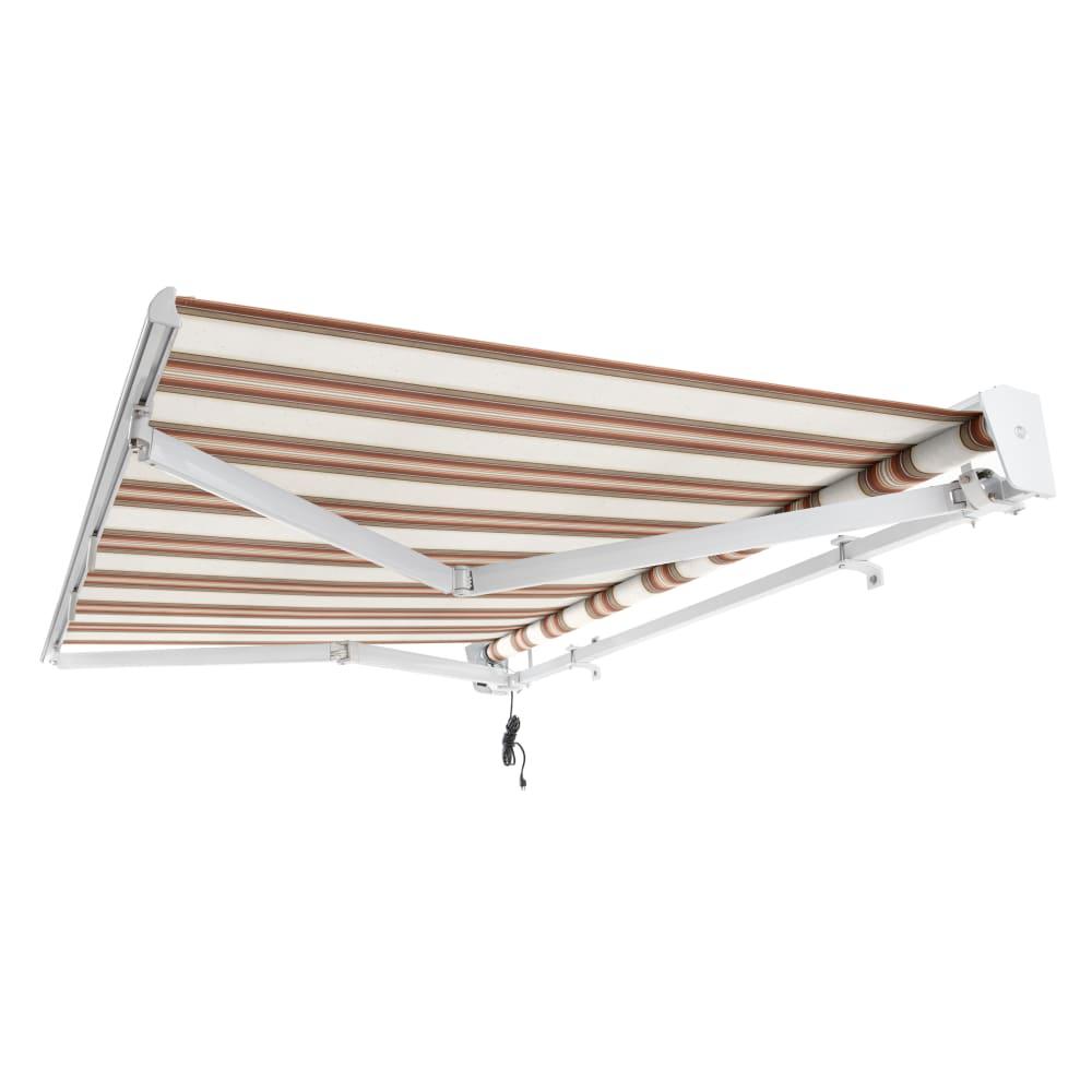 Destin Left Motorized Patio Retractable Awning, Brown/Tan/Terracotta Multi. Picture 7