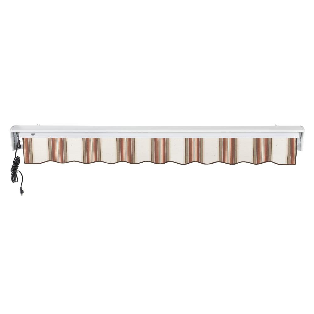 Destin Left Motorized Patio Retractable Awning, Brown/Tan/Terracotta Multi. Picture 4