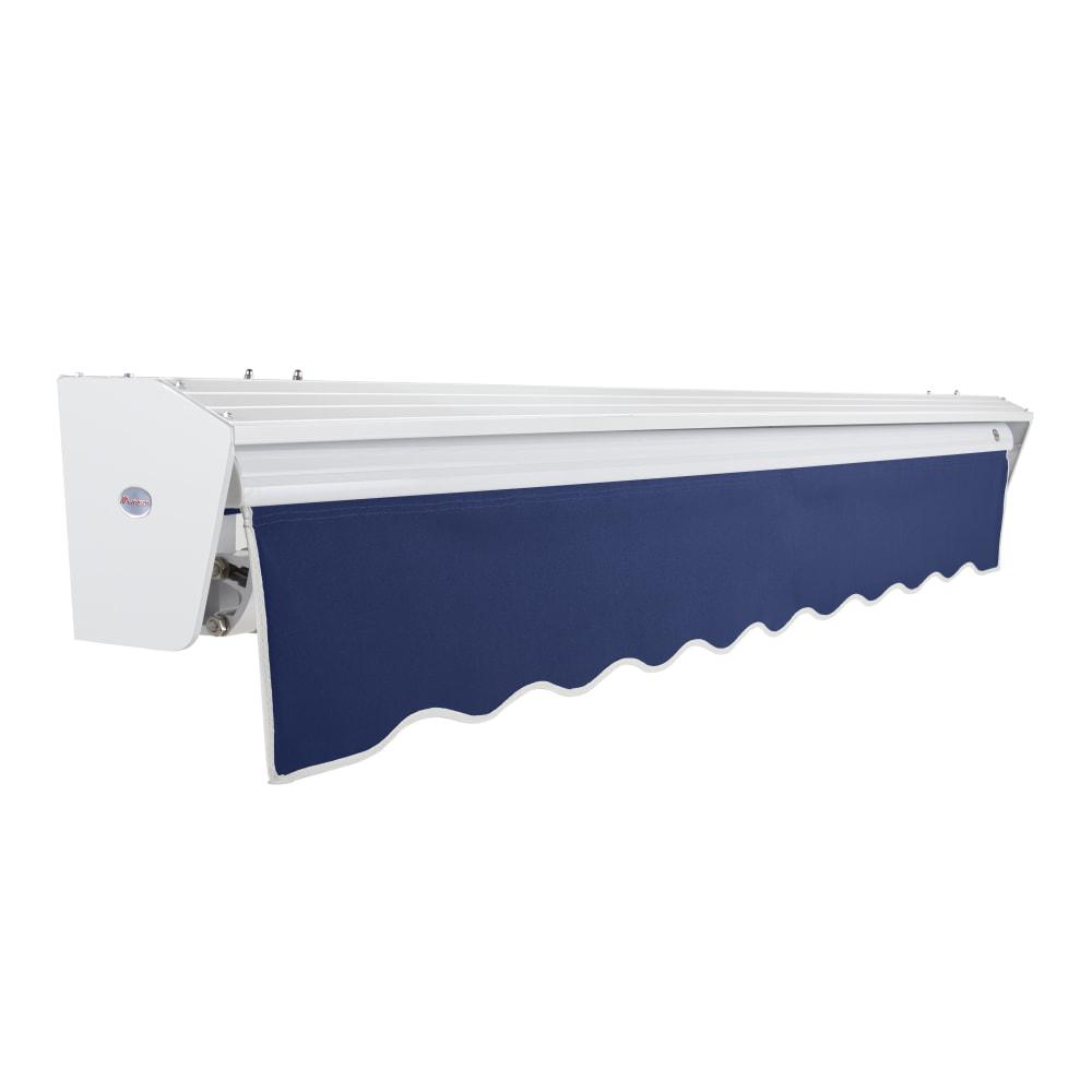 12' x 10' Destin Manual Manual Patio Retractable Awning Acrylic Fabric, Navy. Picture 2