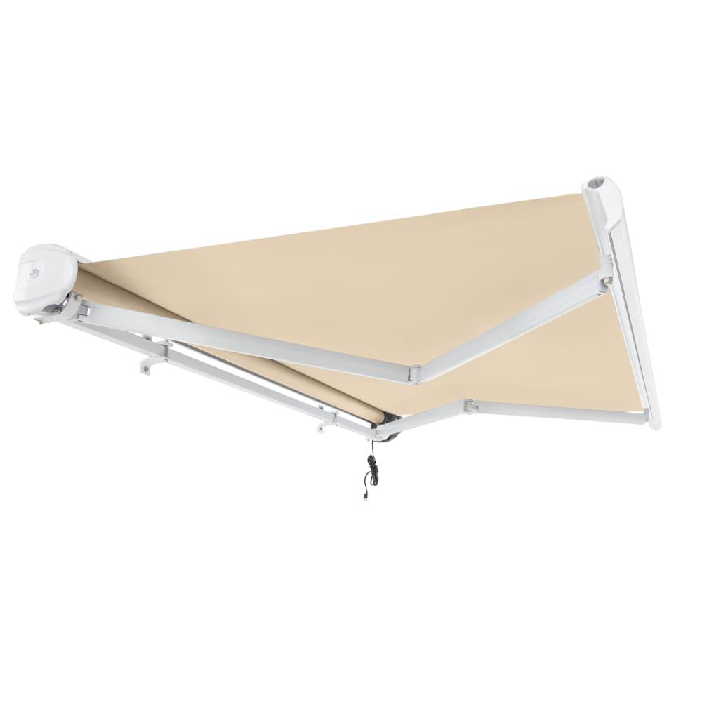 10' x 8' Full Cassette Right Motor Right Motorized Patio Retractable Awning, Tan. Picture 7