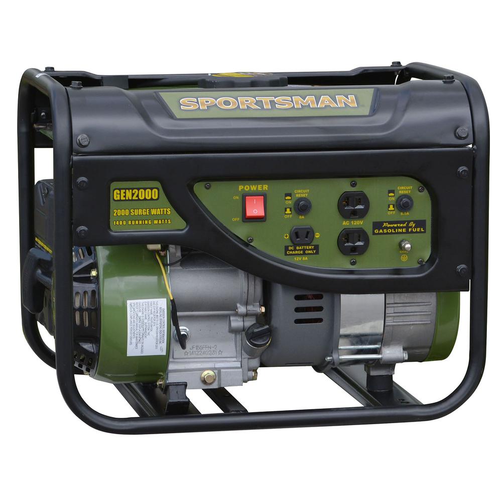 2000 Surge Watts Gasoline Portable Generator With Cover. Picture 1