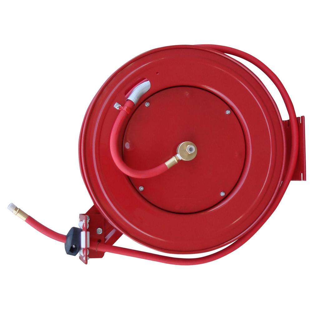 50 Foot Retractable Air Hose Reel with Auto Rewind. Picture 1