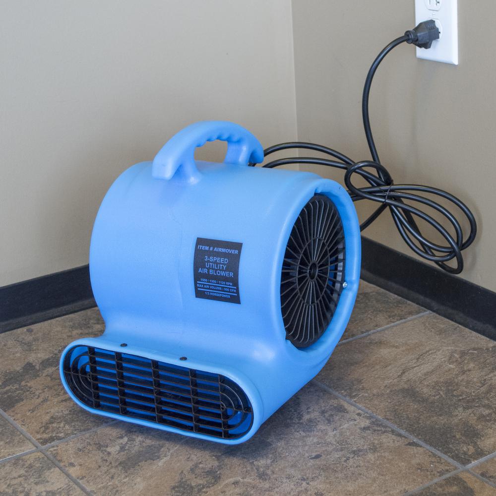 900 CFM Air Mover Blower Utility Floor Fan with Daisy Chain. Picture 2