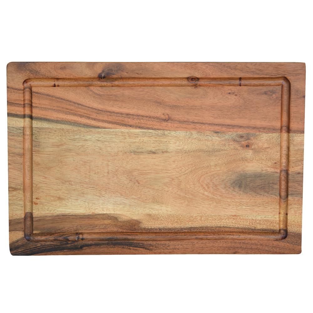 Acacia Wood Cutting Board 21 in. x 18 in.. Picture 3