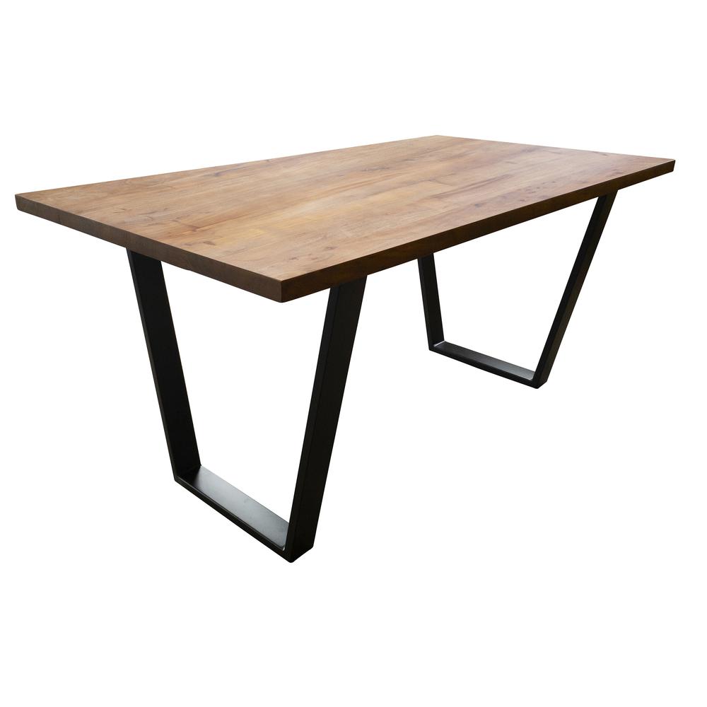 AmeriHome Acacia Wood 63 inch Dining Table. Picture 1