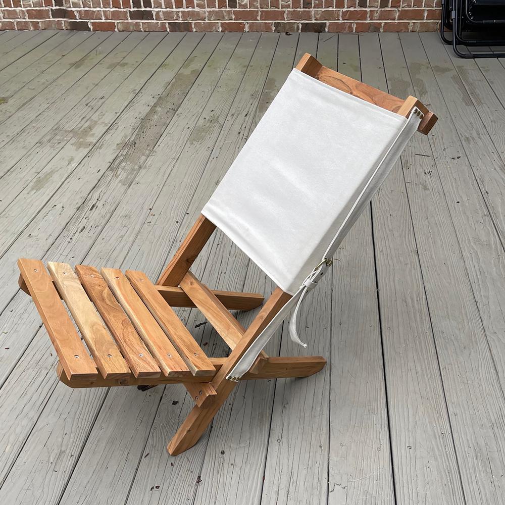 Acacia and Canvas Folding Chair. Picture 4