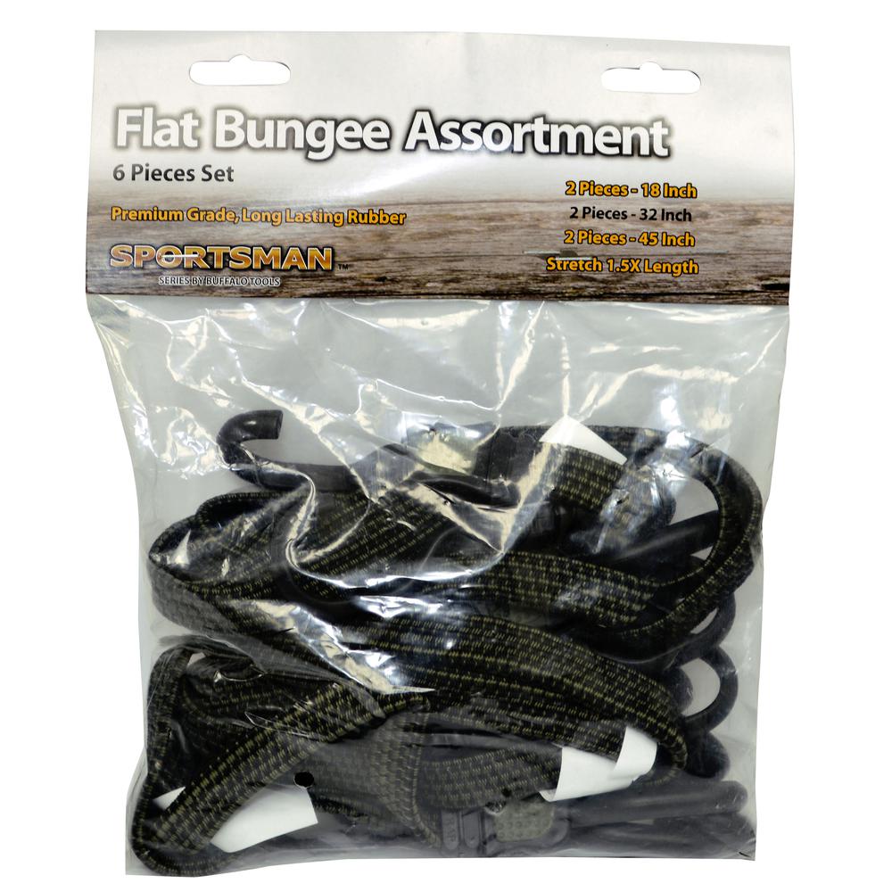 6 Piece Flat Bungee Set. Picture 1