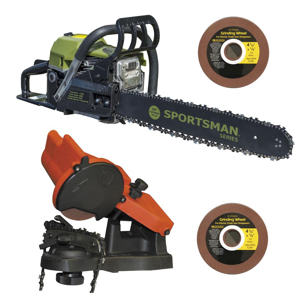 Gas Chain Saw Kit with and Sharpener and Grinding Plates. Picture 1