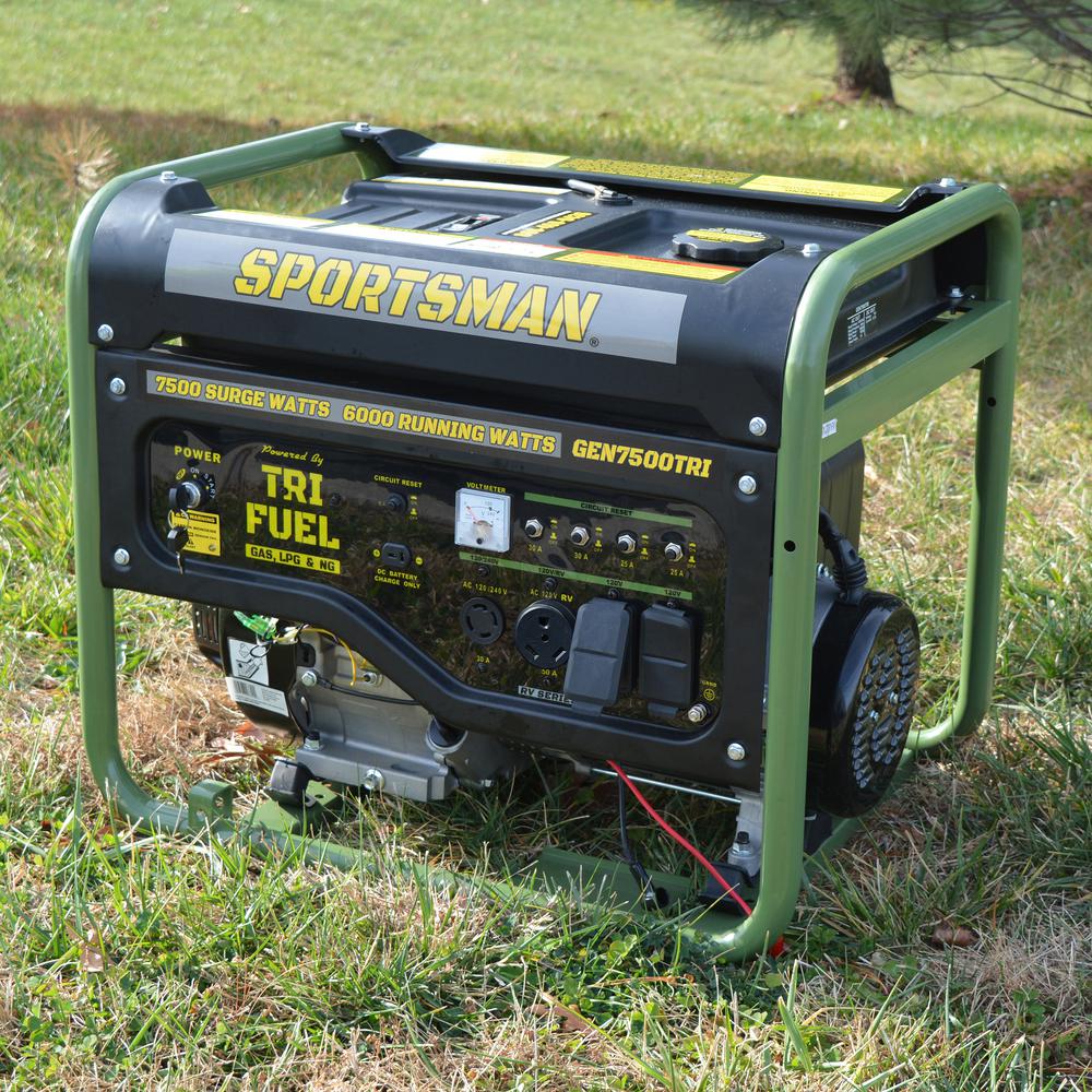 7500 Watt Portable Tri-Fuel Generator with CO Warning and Shut-off. Picture 7