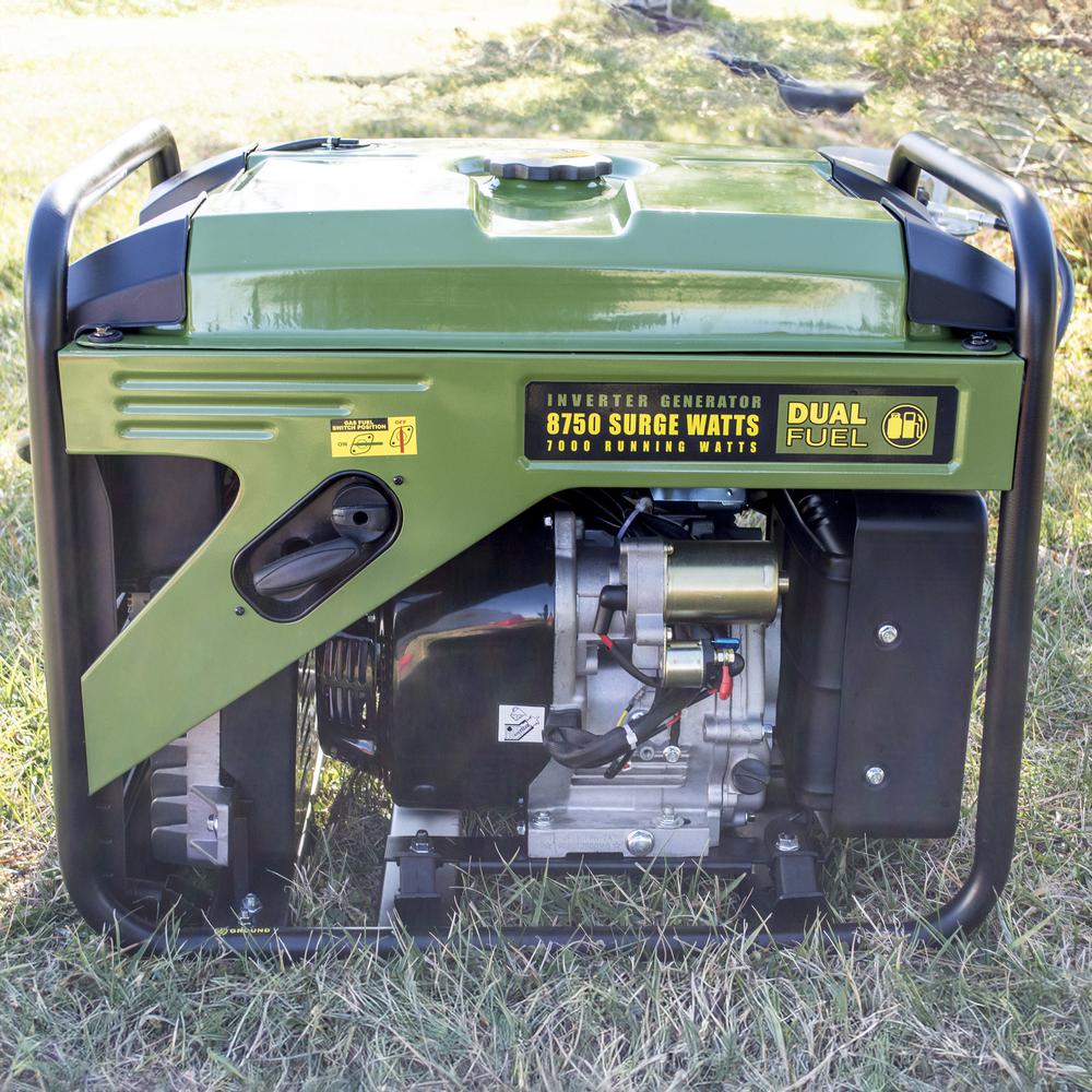 8,750-Watt Surge Watt Dual Fuel Digital Inverter Portable Generator. Picture 4