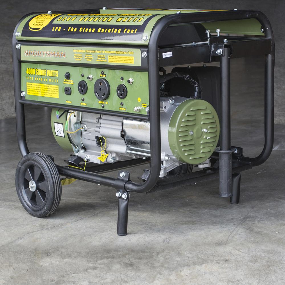 4000 Surge Watt Dual Fuel Generator with Cover and Wheel/Handle Kit. Picture 2