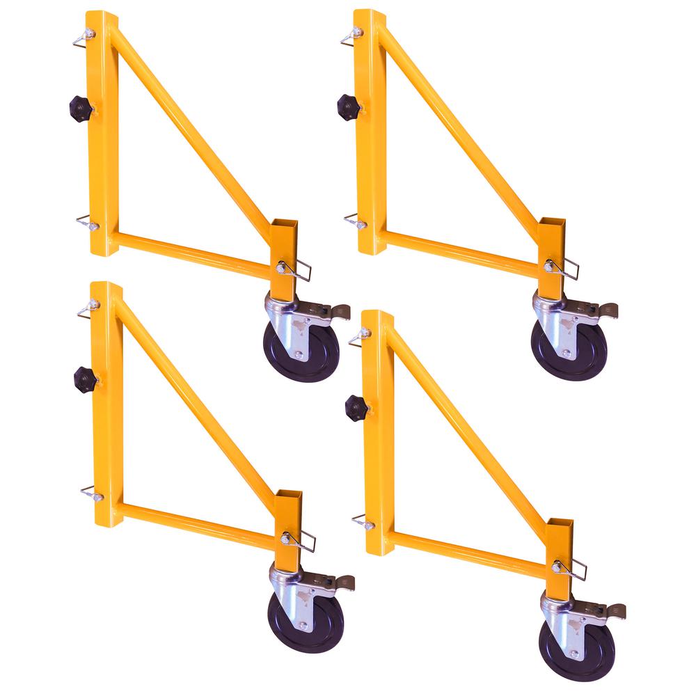 18 inch Scaffolding Outriggers with Casters - 4 Piece Set. Picture 1