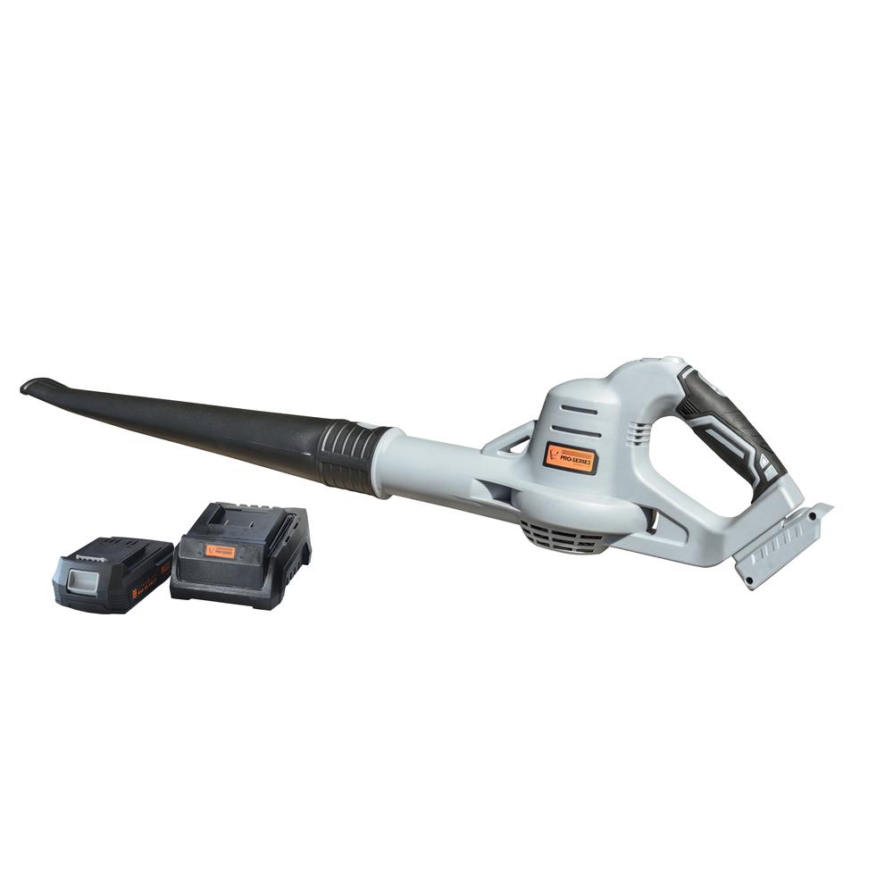 Cordless Blower with 20V Lithium Ion Rechargeable Battery and Charger. Picture 1