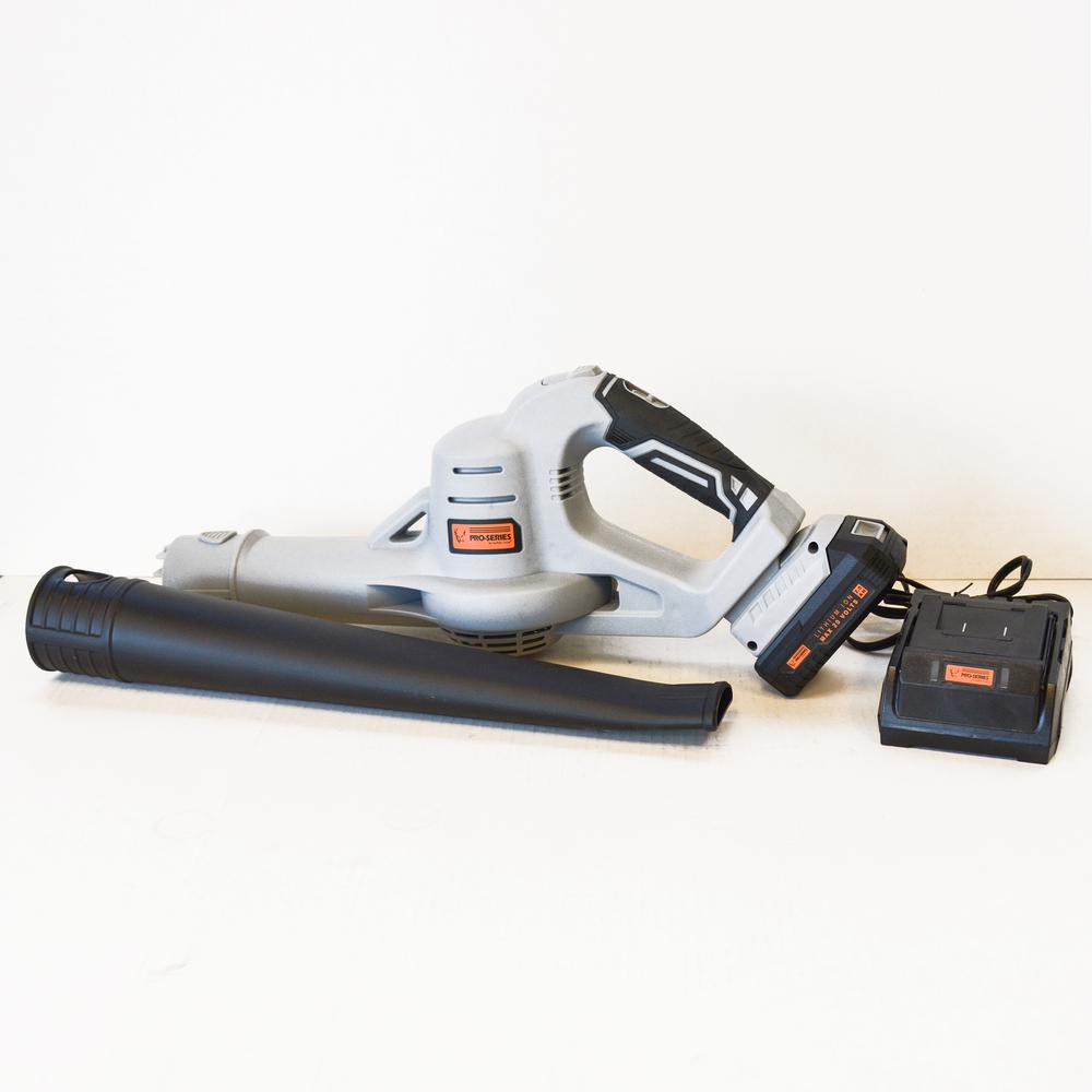Cordless Blower with 20V Lithium Ion Rechargeable Battery and Charger. Picture 3