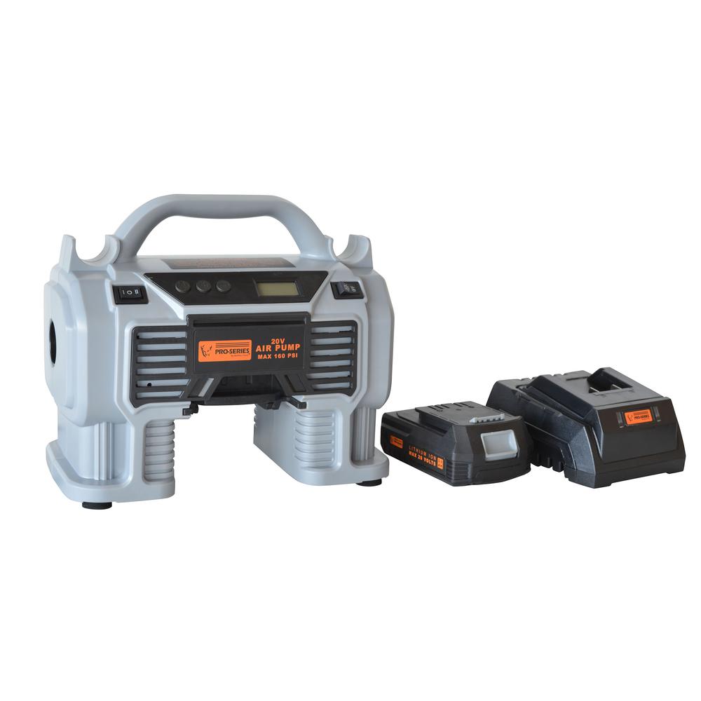 Cordless Digital Inflator Kit with 20V Lithium Ion Rechargeable Battery. Picture 1
