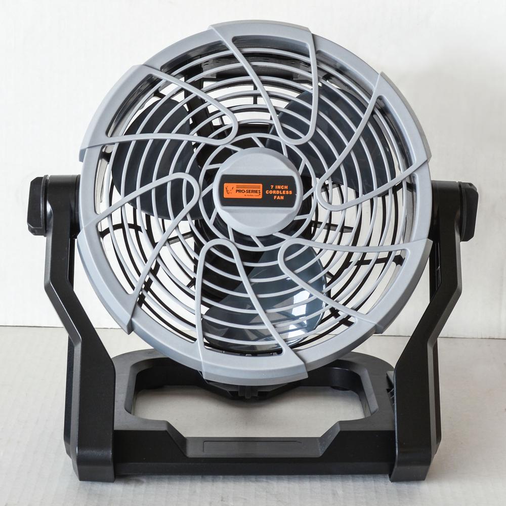3-Speed Cordless Fan 20V Lithium Ion Rechargeable Battery and Charger. Picture 2