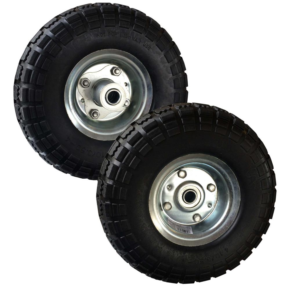 10 Inch No Flat Tires - Set of 2. Picture 1