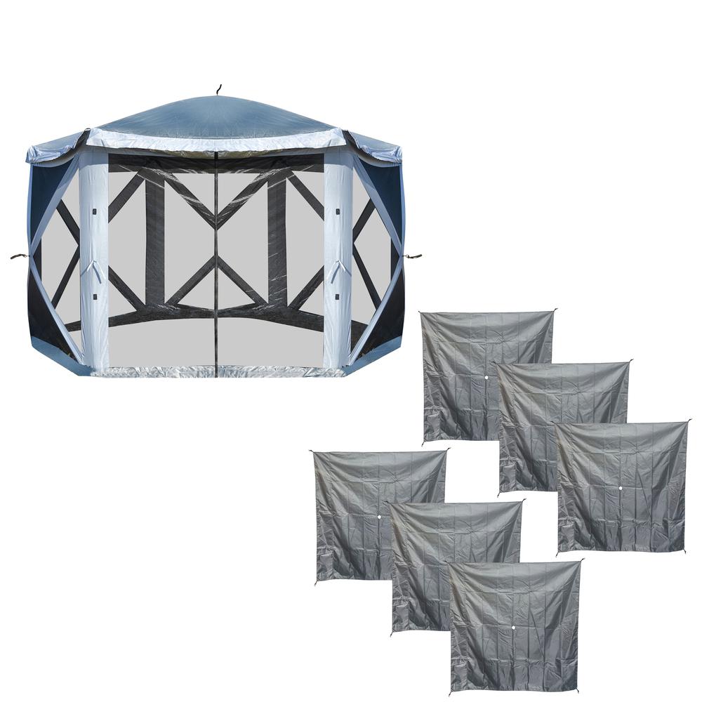 11 ft. x 11 ft. Screened Pop Up Shade Tent with Solid Sides. Picture 2