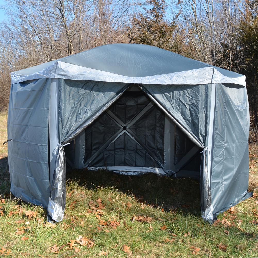 11 ft. x 11 ft. Screened Pop Up Shade Tent with Solid Sides. Picture 3